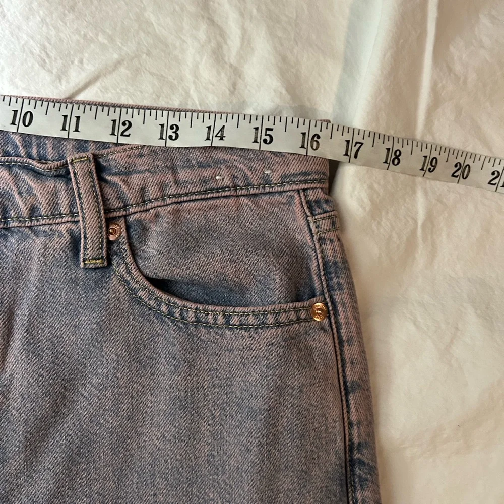 NWT GAP Baggy Mid Rise Ultra Soft Denim Wide Leg Jeans Purple tint 29 8‎ R